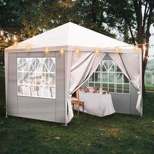 10'x10' Outdoor Canopy Party Wedding Tent Pavilion Gazebo Events 4 Wall