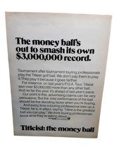 1972 Titleist Money Ball Vintage Golf Advertising Print Ad PGA Tour Pros