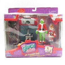 2000 Playmates How the Grinch Stole Christmas Mt. Crumpit Sled Cindy Lou Who