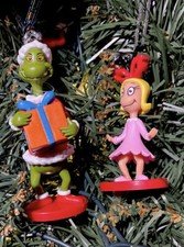 2ct 2025 (Santa Grinch & Cindy Lou Who) How The Grinch Stole Christmas Ornaments
