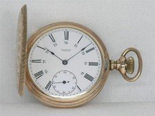 ANTIQUE 16S (50MM) MENS OMEGA POCKET, BC RETAILER, 14K GOLD FILL CASE, SERVICED!