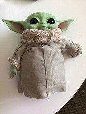 Baby Yoda Grogu Animatronic Toy Moves & Talks 11”- Works! Battery Operated