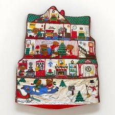 Beary Merry Christmas Wall Decorations with Bears & And Pockets Vintage 1980