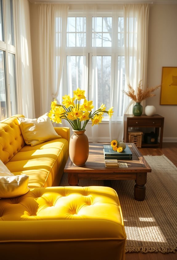 bright yellow flowers arrangement