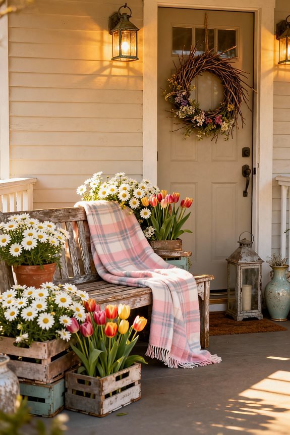 budget friendly spring porch decorating