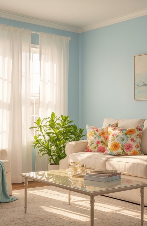 calming pastel blue tranquility