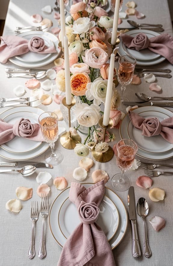 cheerful galentine s brunch table