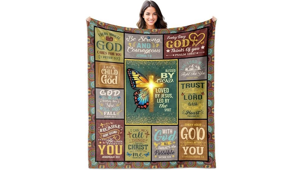 christian themed throw blanket
