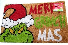 Christmas The Grinch 18"x28" Coir "Merry Grinch Mas In/Out Door Mat New