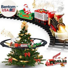 Christmas Train Set - Hanging Train Toys around under the Christmas Tree W/Smoke