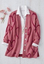 Coldwater Creek Love Notes Cardigan color Sweet Pea