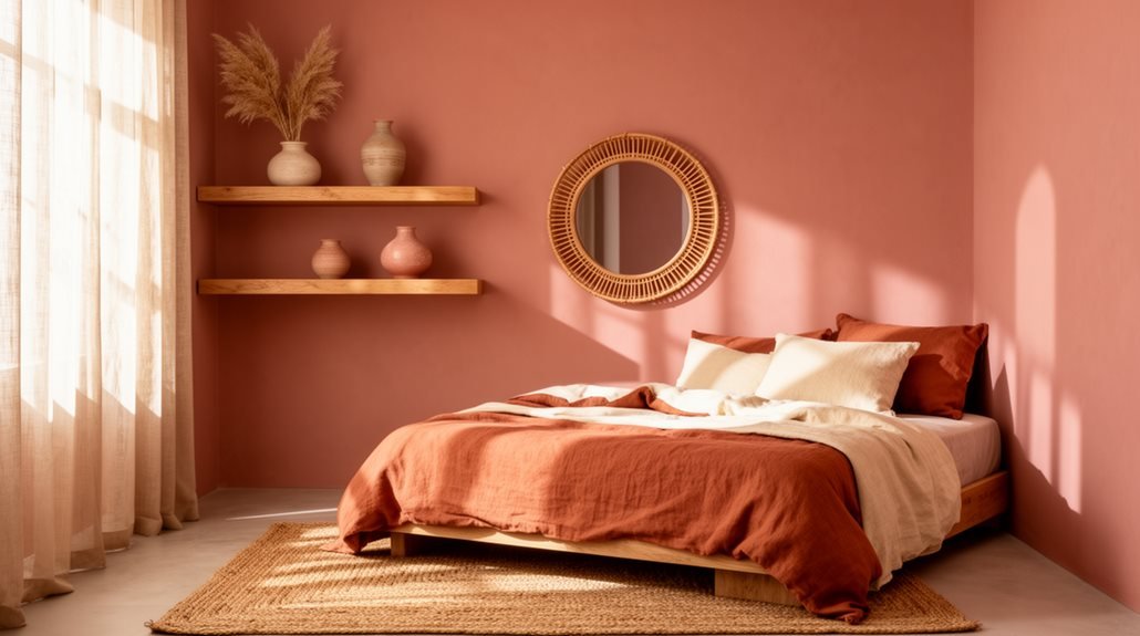 cozy earthy pink accents