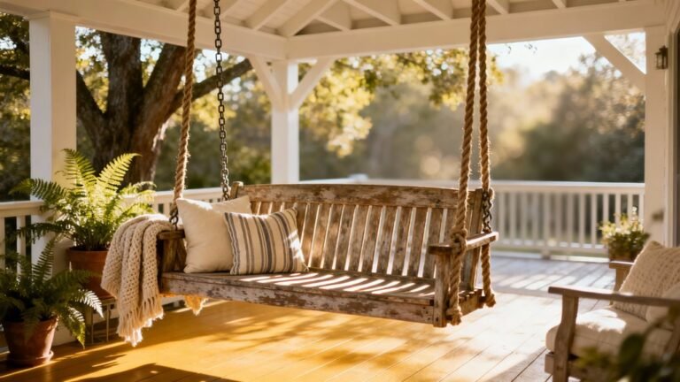 cozy outdoor porch swings