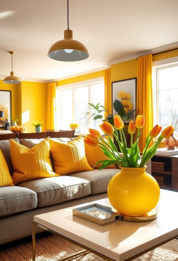 cozy yellow lighting fixtures