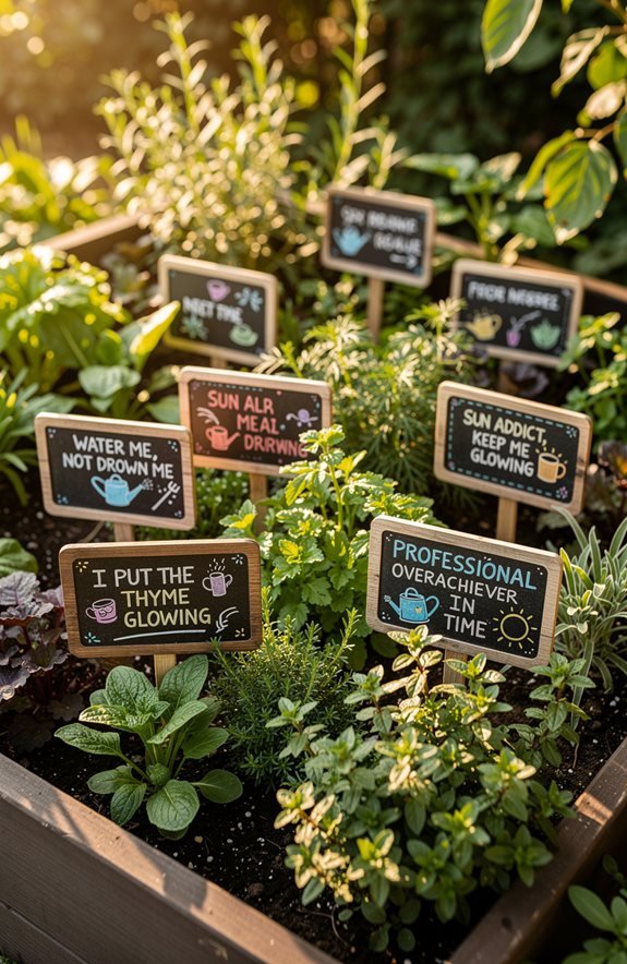 creative informative plant labeling