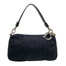 DIOR Vintage Black Canvas Mini Hand Bag