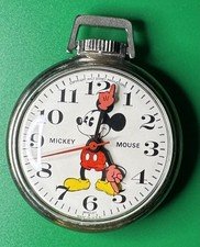 Disney Mickey Mouse Pocket Watch by Bradley Time Division New York Works/Ticks