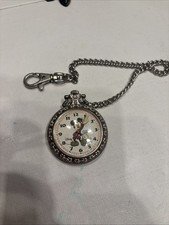 Disney Mickey Mouse Pocket Watch with Chain Vintage Style