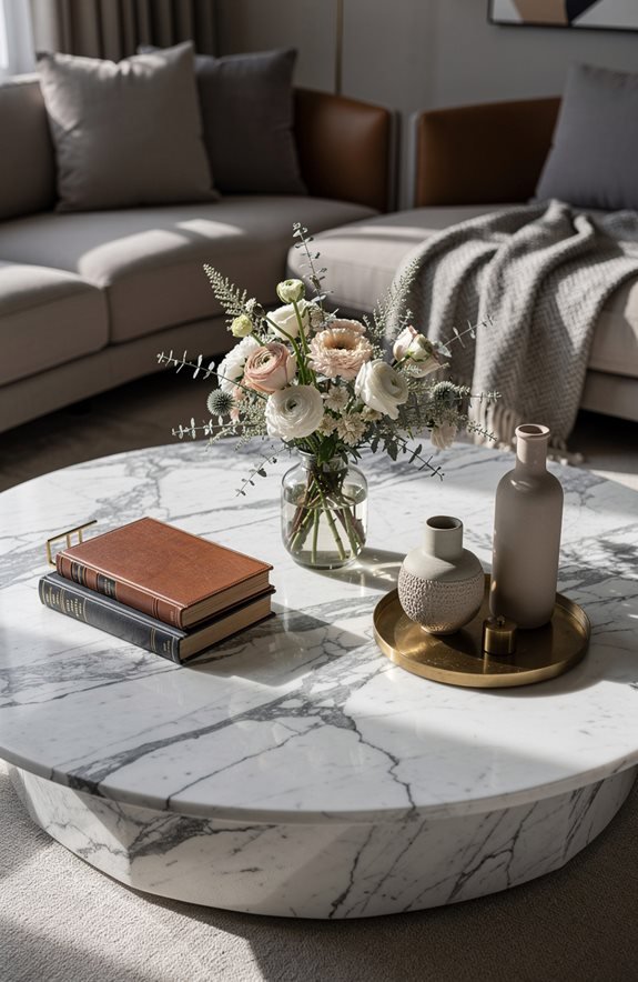 divide coffee table zones