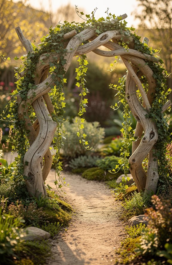 driftwood trellis for vines