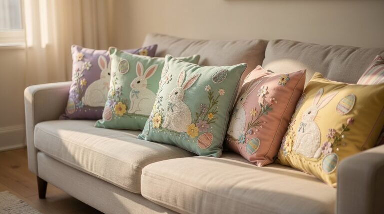 easter themed decorative couch pillows
