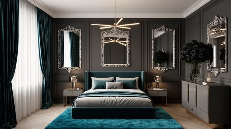 elegant dark bedroom decor