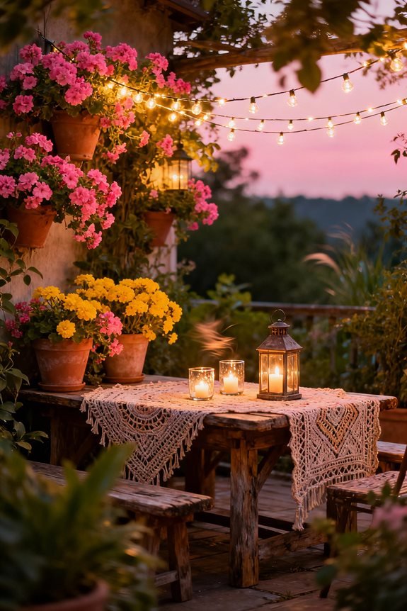enchanting evening outdoor lighting