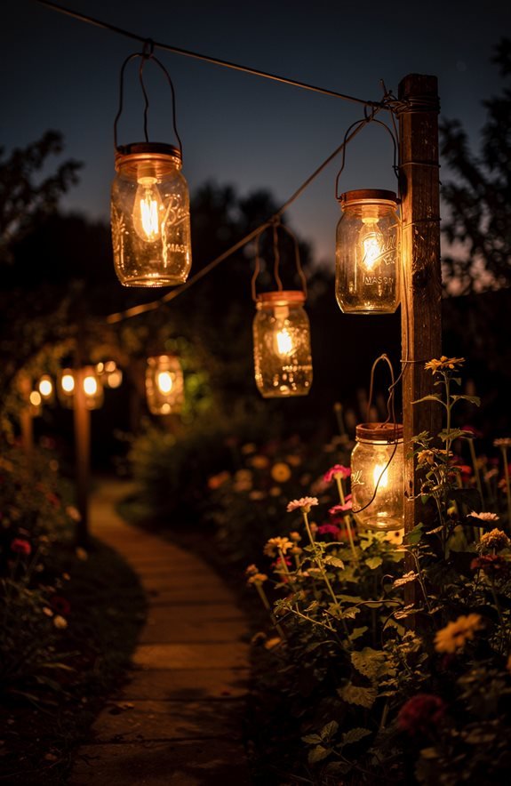 enchanting garden jar lighting