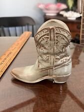 Frankoma Pottery 134 Cowboy Boot Prairie Green 4 1/2"