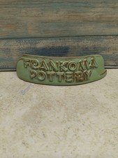FRANKOMA POTTERY Dealer Display Sign Table Or Shelf (Green Ceramic) Collectible