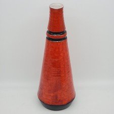 Frankoma Pottery V-3 Collector Series Vase 1971 Signed John Frank LE Flame Red