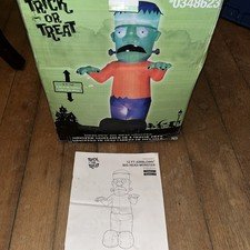 Gemmy 12 Ft Big Head Monster Halloween Airblown Inflatable w/ Box Frankenstein