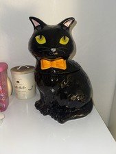 Halloween Martha Stewart Collection Black Cat Cookie Jar