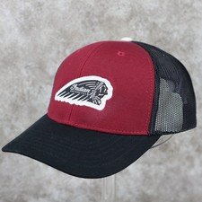 Indian Motorcycle Hat Ball Cap Mens Burgundy Red Black Native Logo Snapback