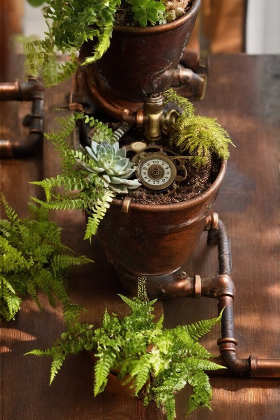 industrial elegance in gardens