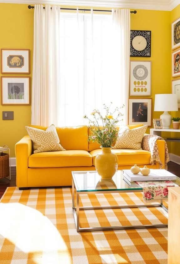 joyful yellow patterned decor