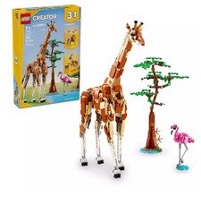 LEGO Creator 3 in 1 Wild Safari Animals Set, Giraffe, Gazelles or Lion Toy 31150