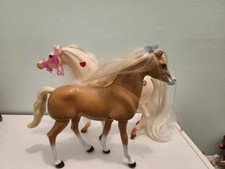 Lot of 2 Vintage Mattel Barbie Horses for Shelf, Play, or Customization