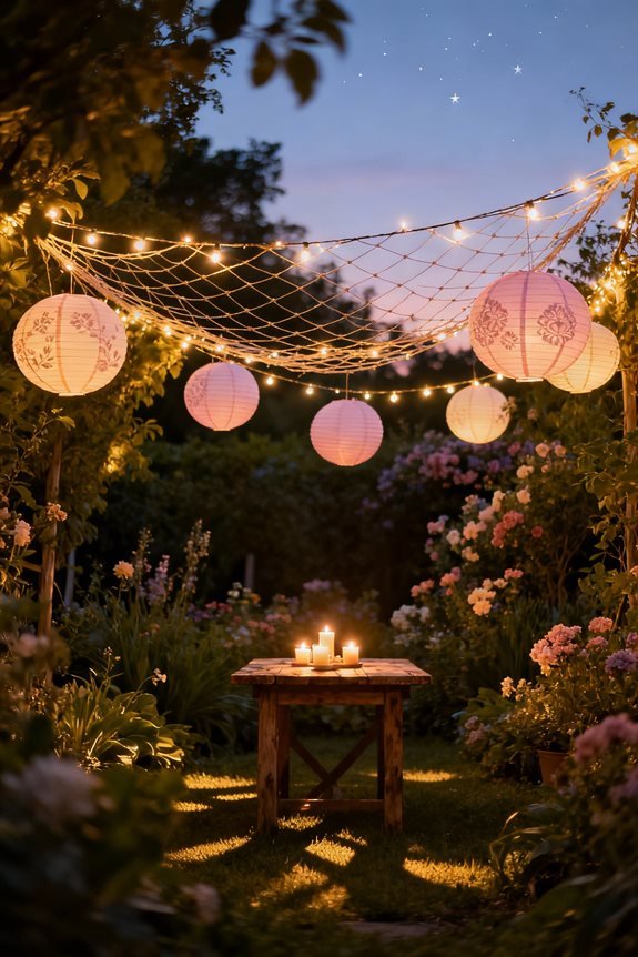magical evening outdoor ambiance