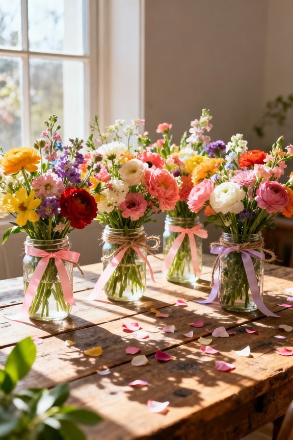 mason jar floral arrangements