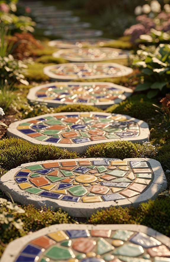 mosaic stepping stones creation