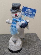 NWT Gemmy Frosty The Snowman Ice Skating Spinning Singing Animated 16" Plush NEW