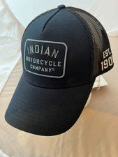 NWT Indian Motorcycle Company Patch Mesh Snapback Hat Blue Est 1901