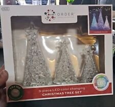 Order Home Collection 3 Piece LED Color Changing Christmas Tree Set READ