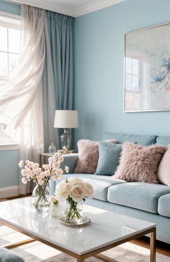 pastel blue serene oasis