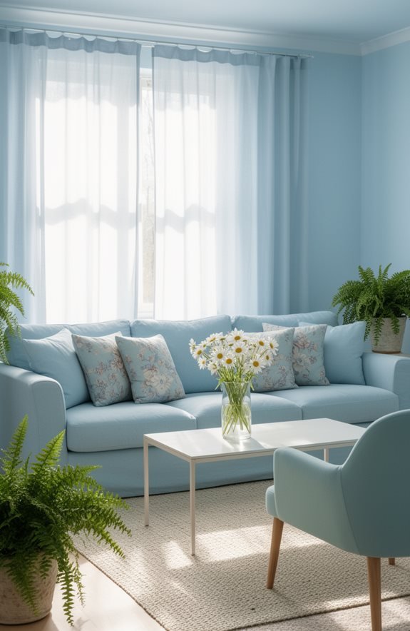 pastel blue spring tranquility