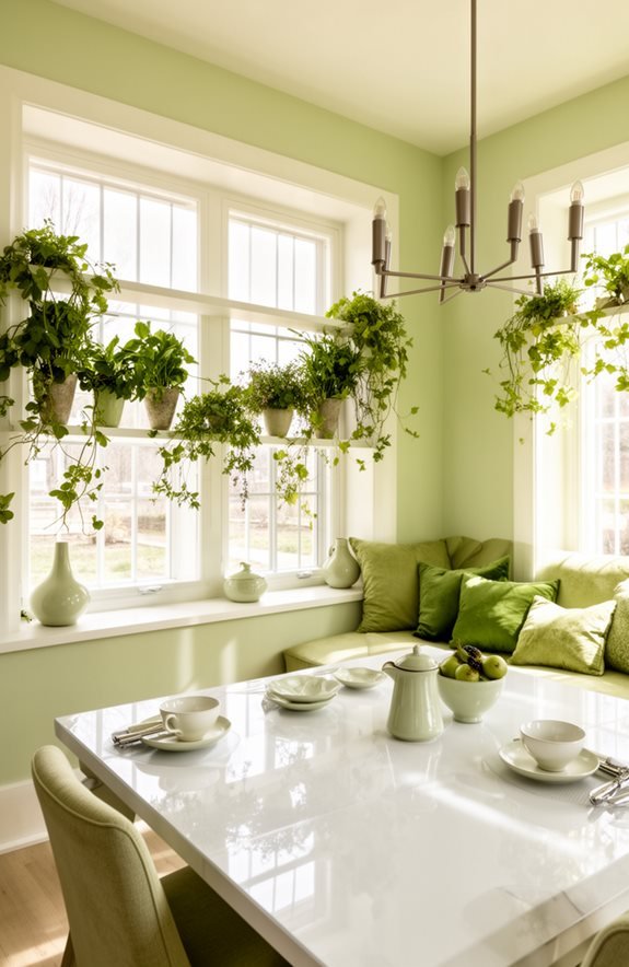 pastel green multi functional dining