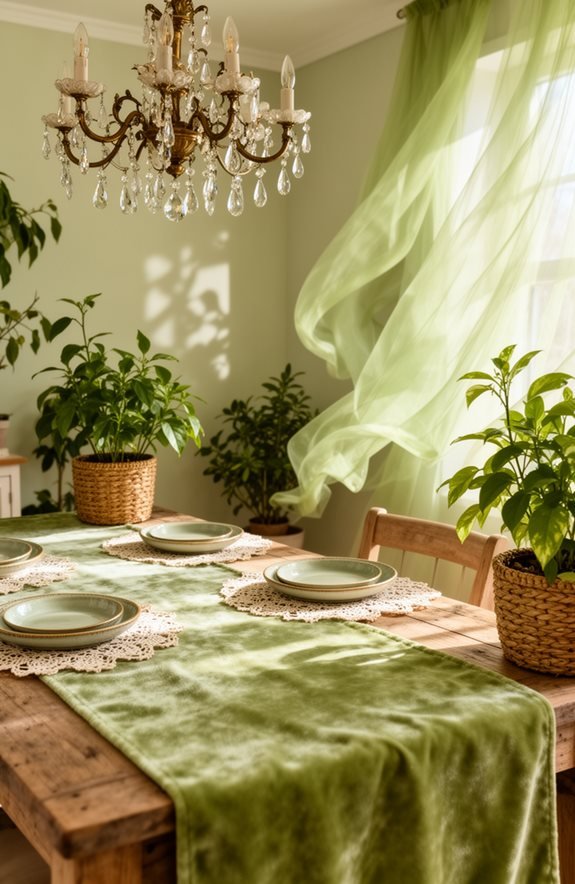 pastel green textured layers