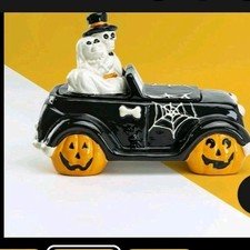 Potters Studio Halloween Wedding Cookie Jar Corpse And Bride In Convertible Car