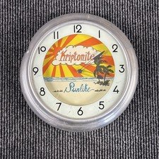 RARE! Kriptonite sunlike Aluminum Metal Advertising Wall Clock